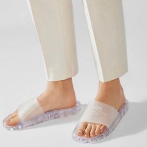 Coach Ulyssa clear flat slipper sandals